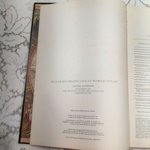 Reader's Digest Great World Atlas Third Printing 1969 2nd Ed  w/  Dust Cover - Picture 10 of 16